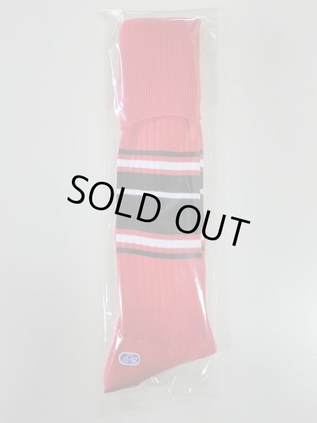 画像1: ソックス　赤×黒　25ｃｍ〜27ｃｍ (1)